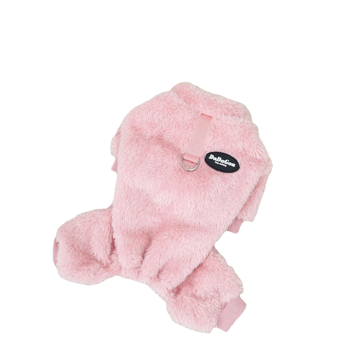 Small dog coral fleece four-leg fluffy coat in brown, pink or gray, sizes S to XXL