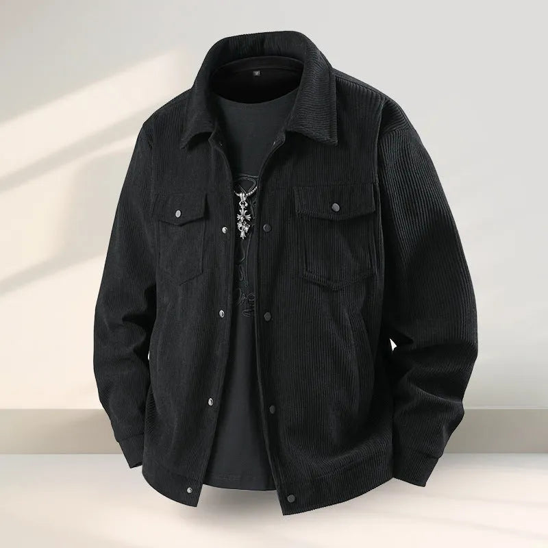 Men's slim fit ruffle coat in black, coffee, green or white colours with plus size options