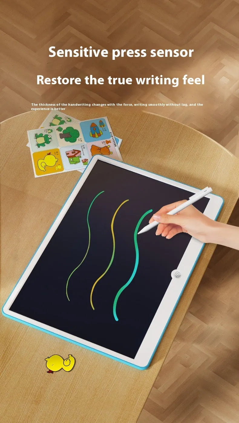 19-inch LCD writing tablet drawing board with stylus pen in blue and white colour option