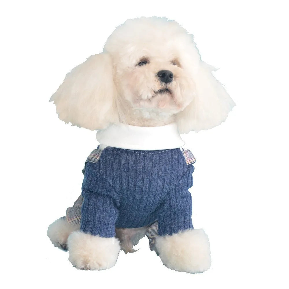 Orange cotton dog suit shirt for small dogs laid flat showing simple shirt design