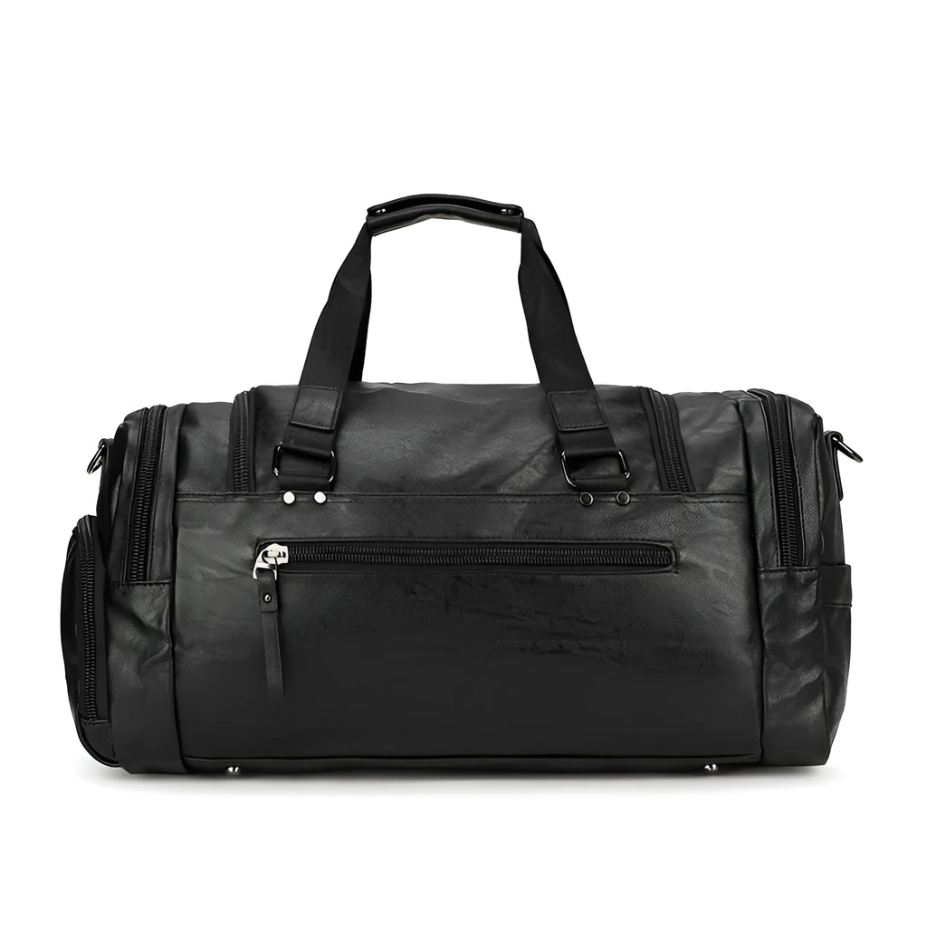 Black waterproof PU fabric travel shoe bag organiser with foldable design