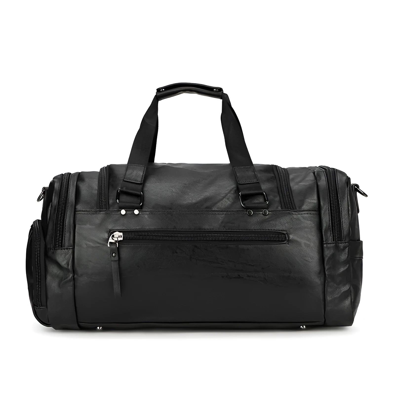 Black waterproof PU fabric travel shoe bag organiser with foldable design