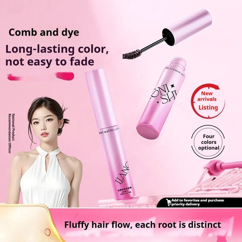 Pot of long-lasting eyebrow cream in grey, brown, black shades with 4.5g net content.