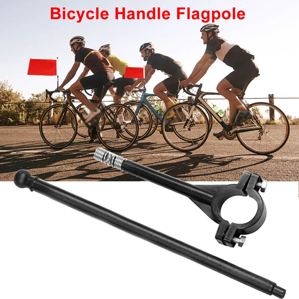 Plastic square bicycle handlebar flagpole for mounting small promotional or safety flags.