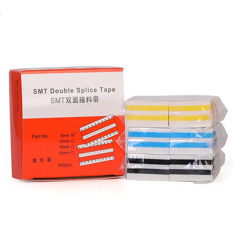 Double-sided splicing tape reels in multiple widths and colours for placement machine use