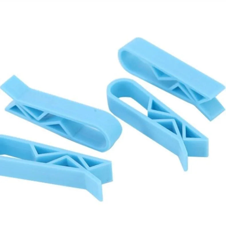Black PP plastic garbage bag fixing clips securing a bag to a bin rim