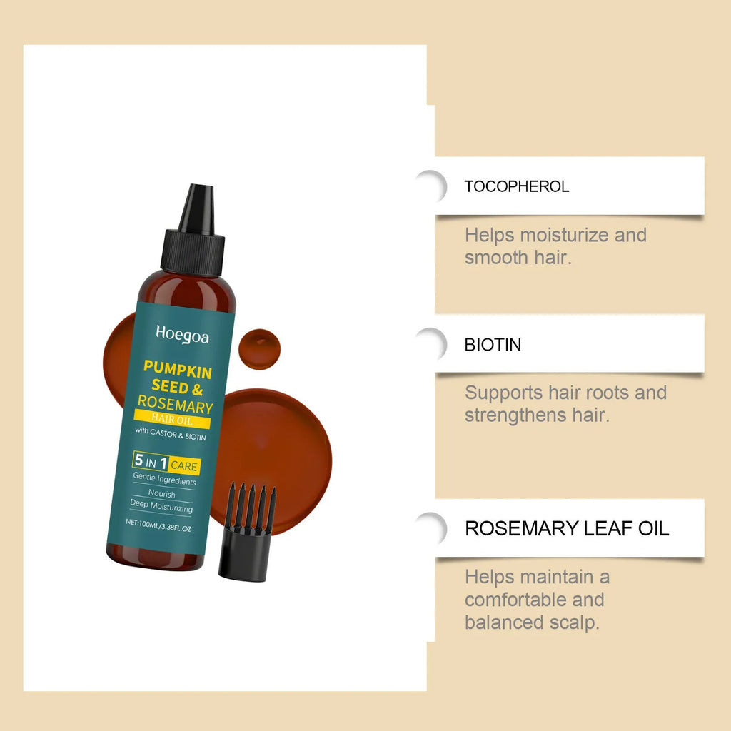 Rosemary essential oil 100ml bottle with pointed applicator nozzle and hair comb set
