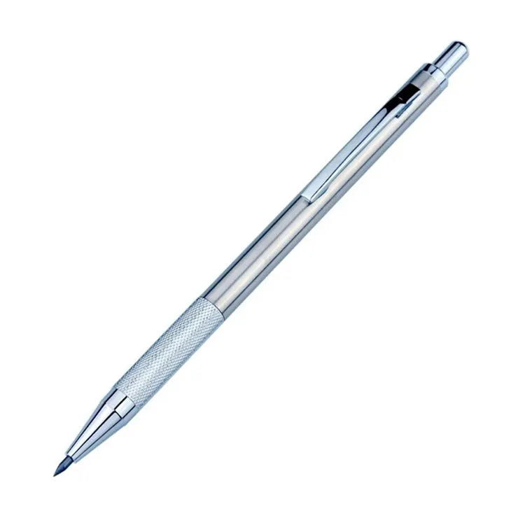 Metal automatic mechanical pencil with multi-diameter refill options for writing and drafting