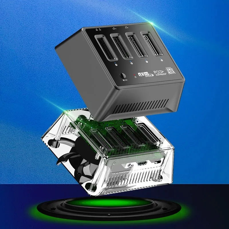 Aluminum M2 Dual Protocol SSD mounting base, 90mm by 78mm, K30174P2 colour