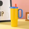 DIY Vitality insulated straw cup with handle in various colours
