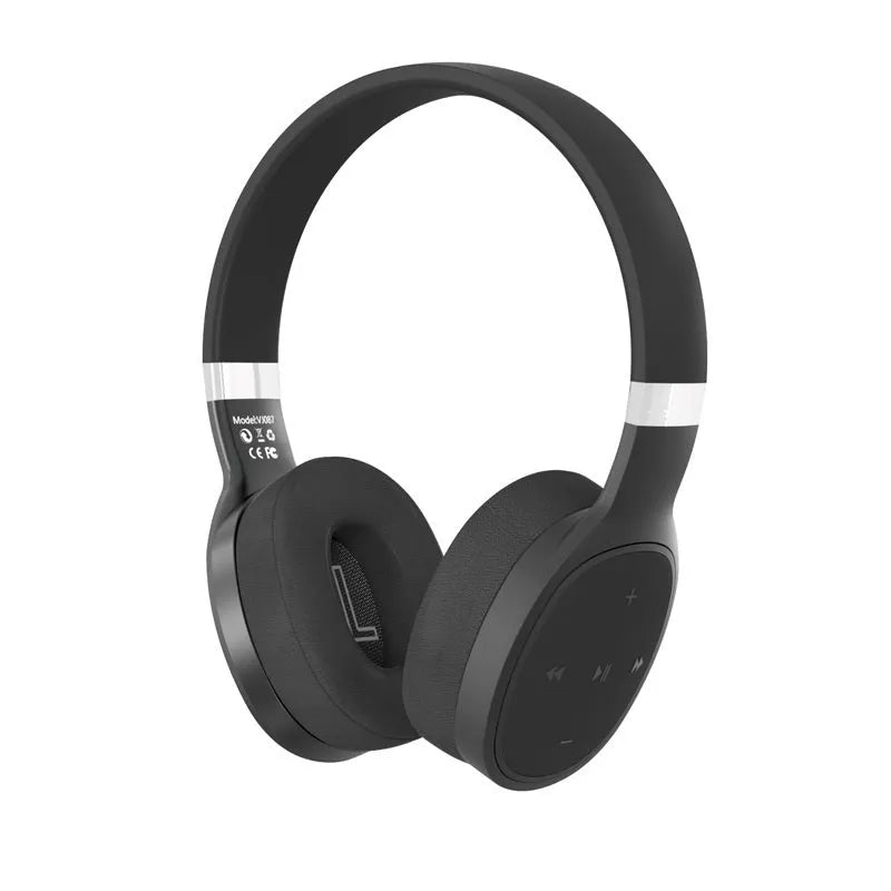 Folding wireless Bluetooth sports headset in black, white, grey, or blue with 40mm speakers