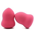 Pink hydrophilic non-latex makeup foundation sponge measuring 4x4x5.6 cm