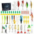 Mino Bog 24-piece metal fishing set with hooks and lures in 01 style colour for freshwater angling