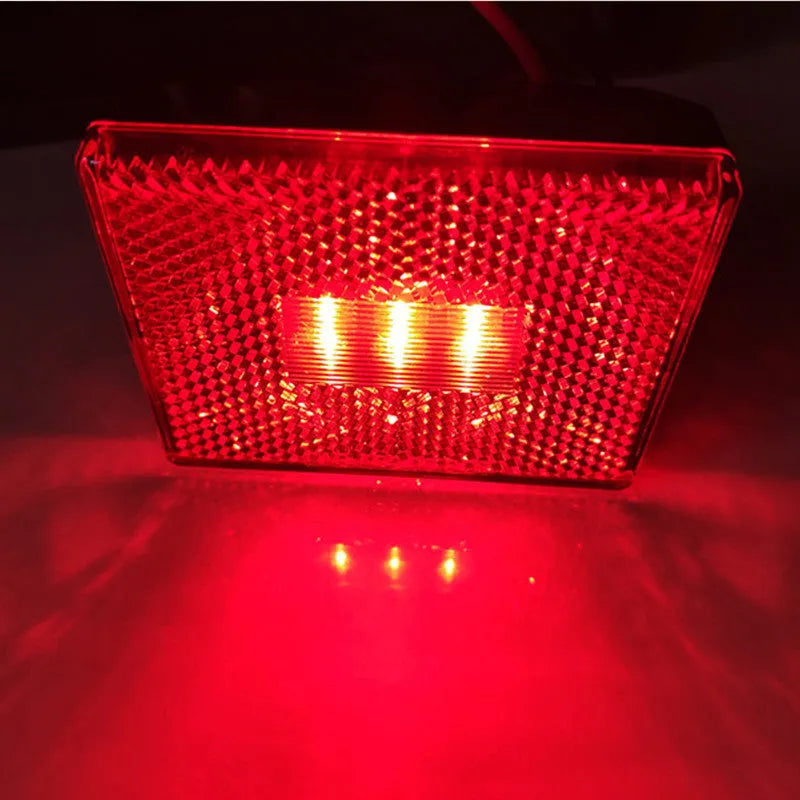 Red and yellow LED trailer side marker clearance lamp with 19cm wire