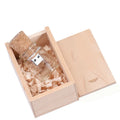 Chocolate brown wooden USB flash drive in drift bottle shape with personalised graphics option