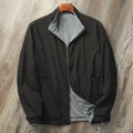 Men's stand collar business casual jacket in polyester with cotton lining available in four colours