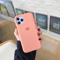 Love brand solid colour silicone protective case fitted on an iPhone, showing dark green colour.