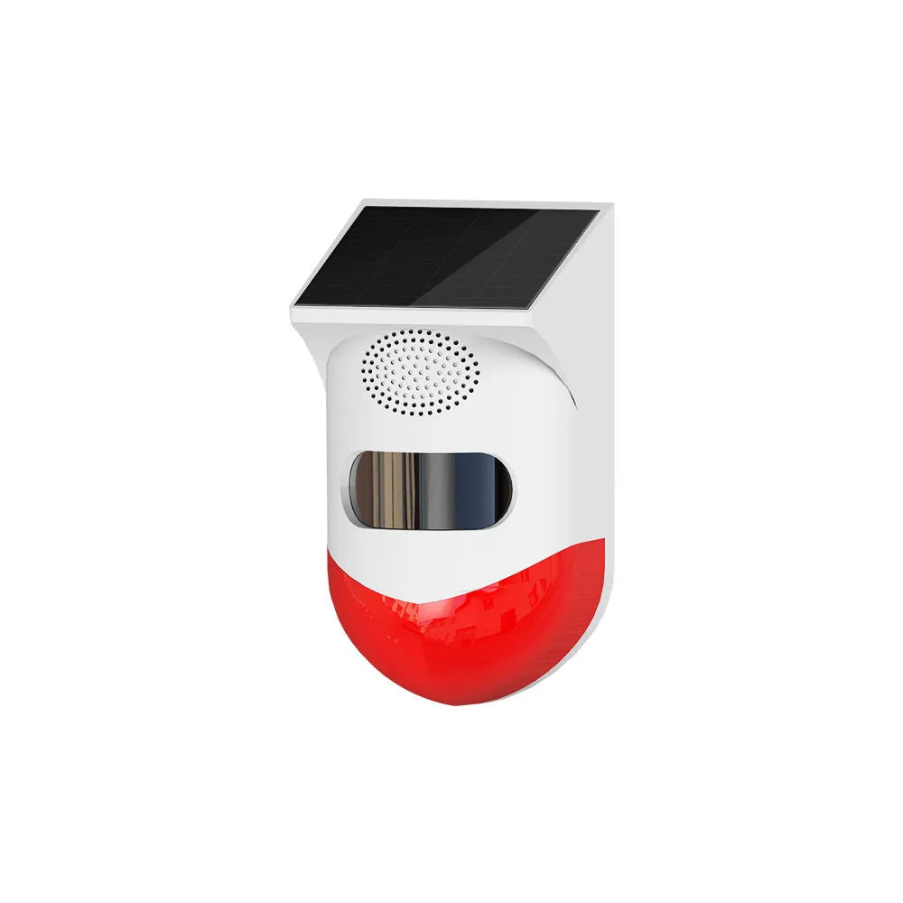Solar-powered infrared security alarm with GSM wireless system for outdoor perimeter protection