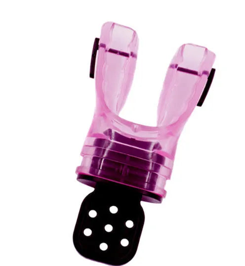 Edible silicone diving mouthpiece, 110mm long, shown in multiple colour options.