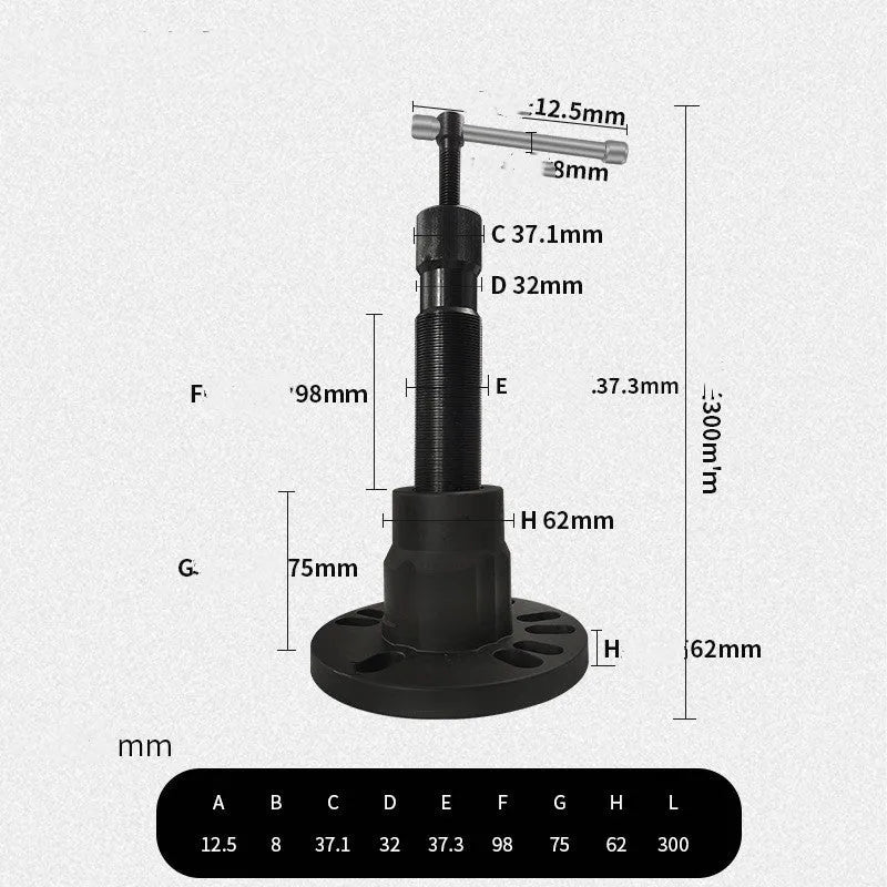 Chrome vanadium steel wheel hub puller dismantlement tool for electric tricycles and cars.