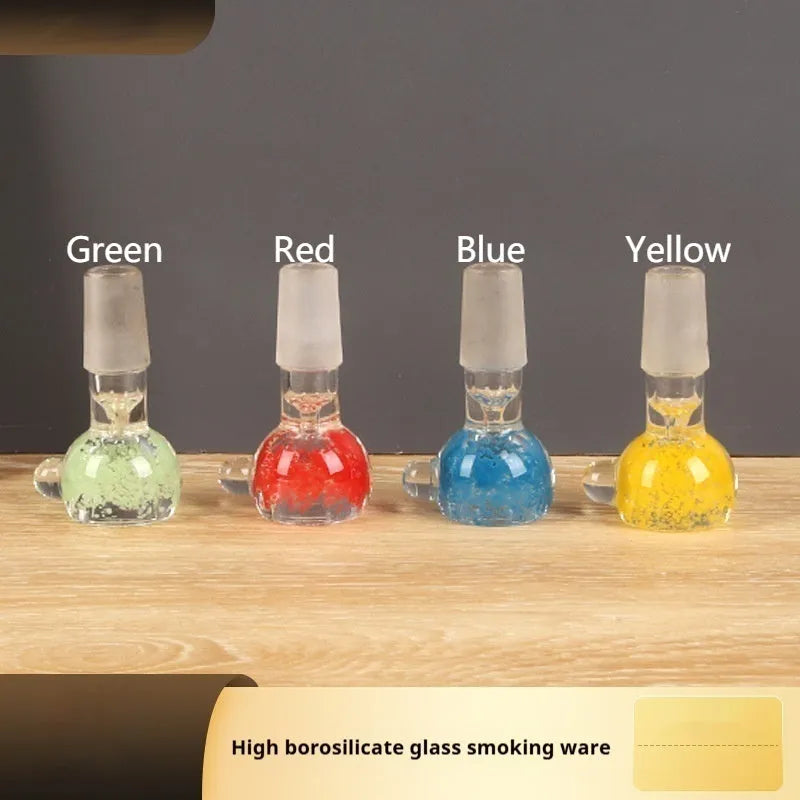 7cm coloured glass tobacco pipe in trumpet shape with four colour options