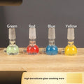 7cm coloured glass tobacco pipe in trumpet shape with four colour options