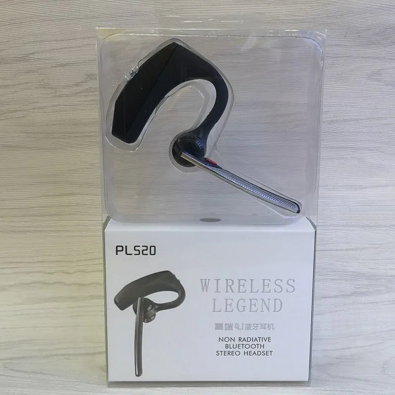Black stereo Bluetooth sports headphones with battery display and USB charging style