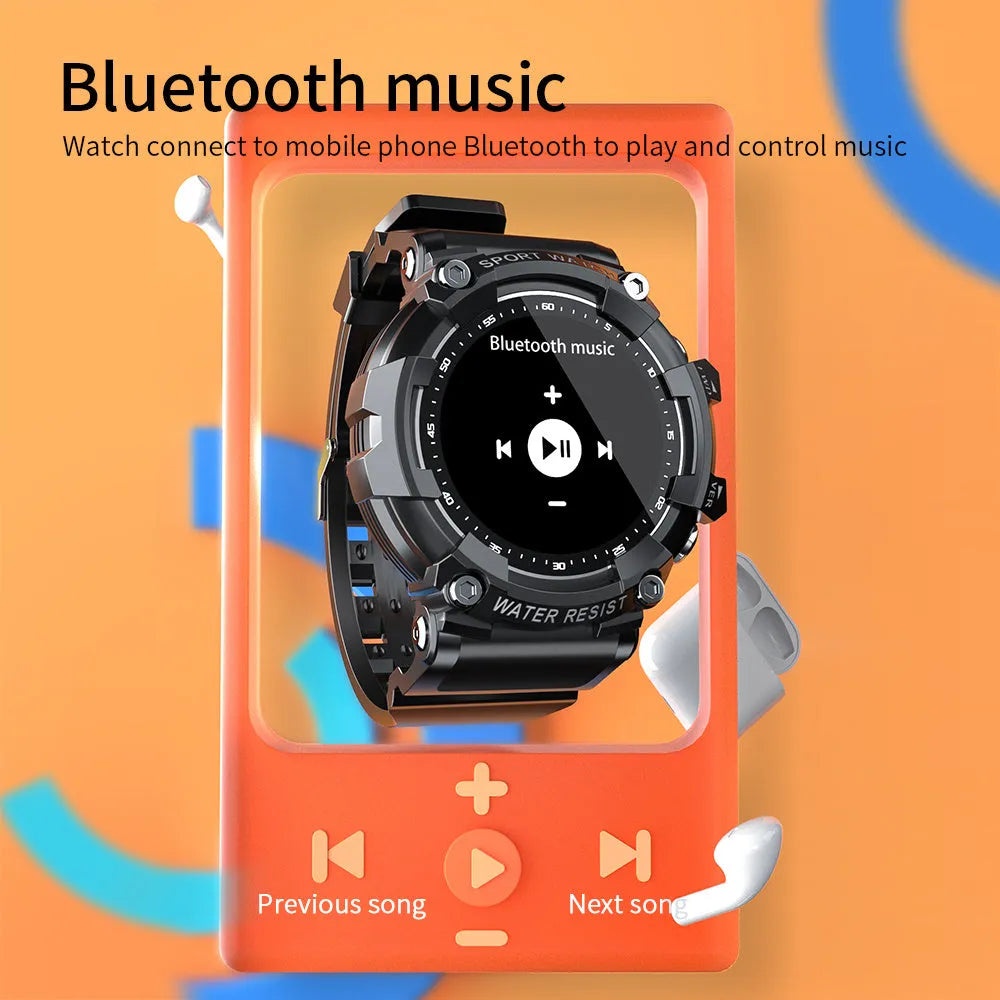 ATTACK 3 black smart sports watch with round screen on a wrist showing heart rate data