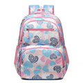 Student backpack with air pillow belt back support in blue, grey, pink, or rose red colour