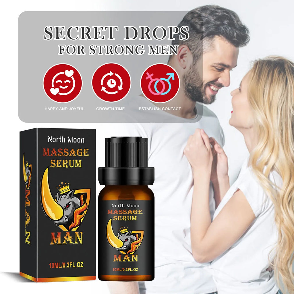 10ml men's endurance vitality essential oil bottle with ginger root and vitamin E for body massage