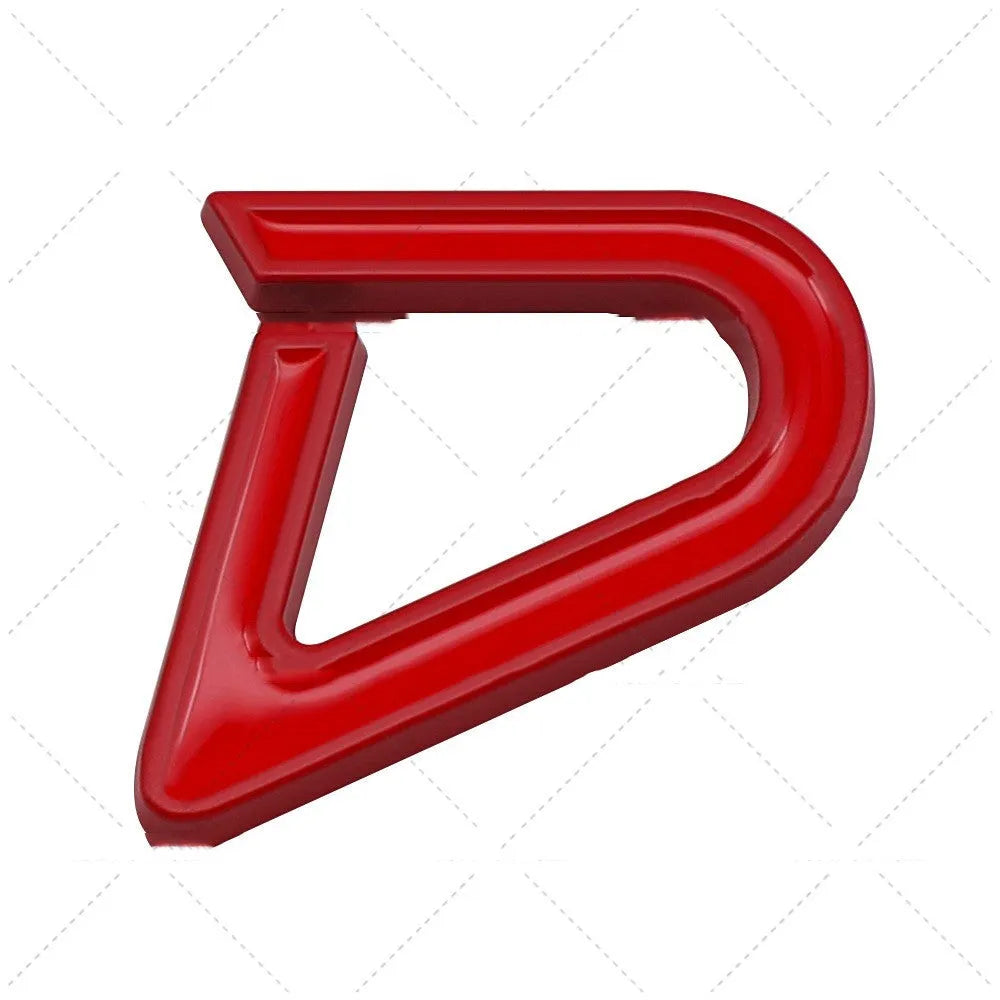 Metal car decorative stickers in SD D S sizes with red black silver colour options