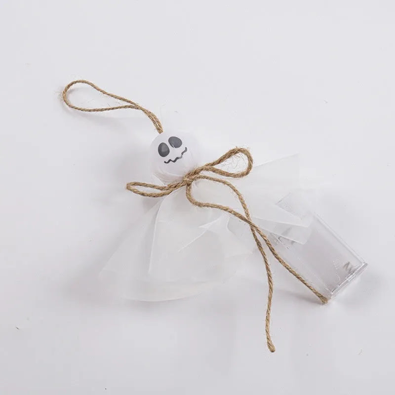 Halloween LED lighting chain with 20 colourful ghost design lights and battery box