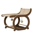 Solid wood cat scratching bed mat with sisal surface in walnut and wood colour options