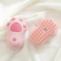 Cat paw style ABS pet massage brush, 10x7cm, USB powered hair removal comb for cats and dogs