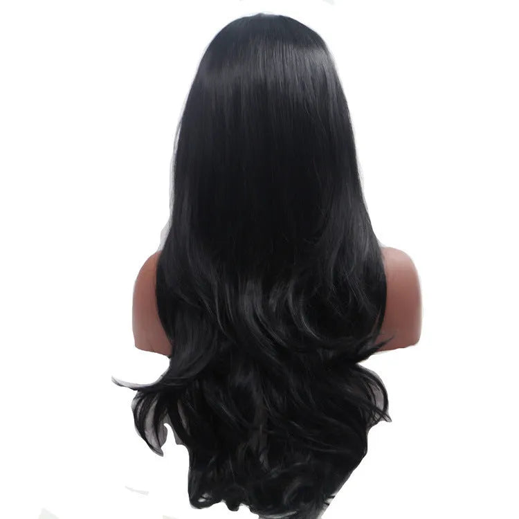 Long curly wig in high temperature fibre, heat-dyeable, picture colour, five styles available