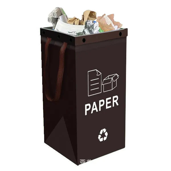 40L blue plastic waterproof rubbish bin for household waste classification