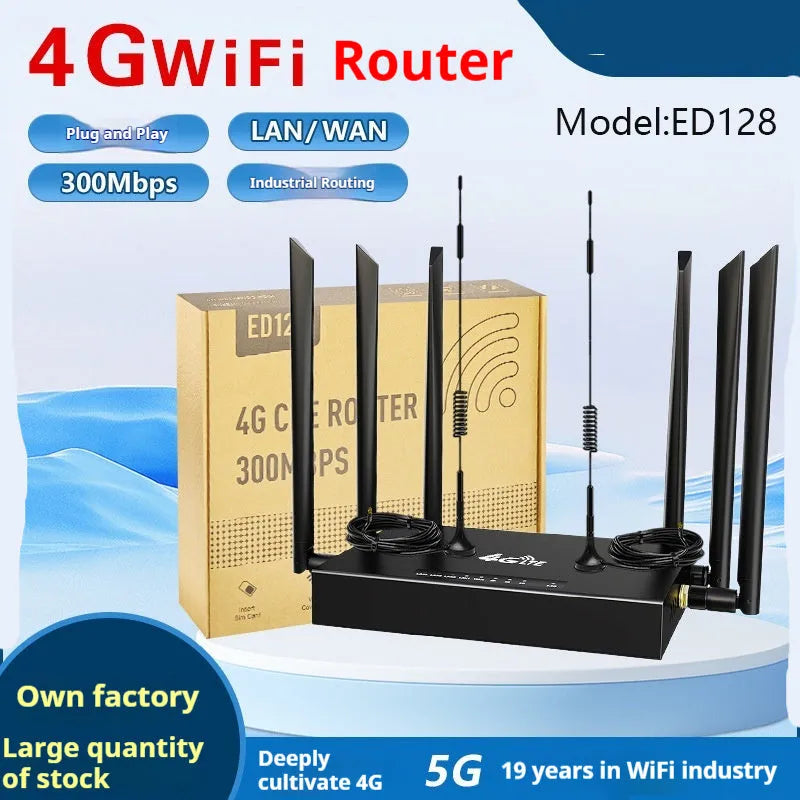 Industrial-grade iron box 4G/3G router with removable design and sucker antennas