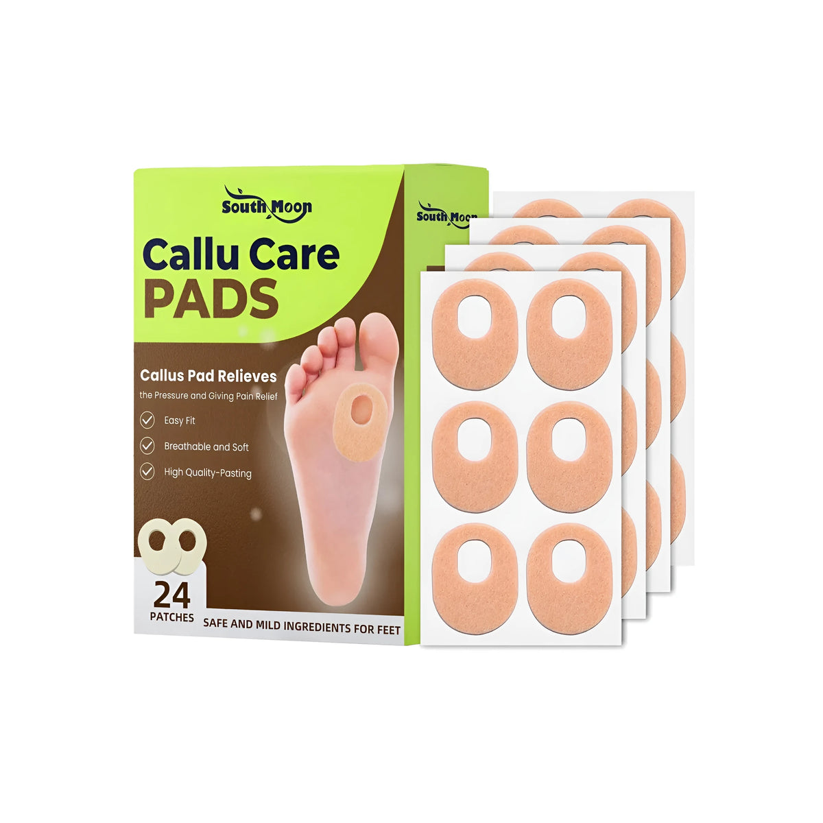 Callu Care Pads foot wear patches, 24 patches with hyaluronic acid and vitamin E