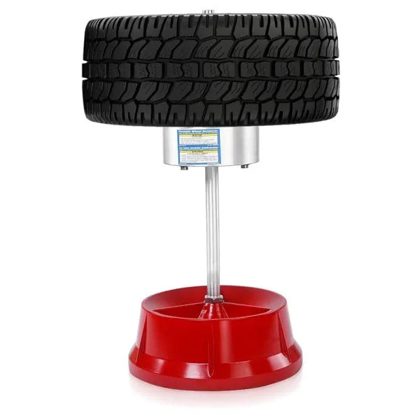 Portable aluminium hub balancer with non-rust base and bull's eye level for 1.5 to 4 inch hubs