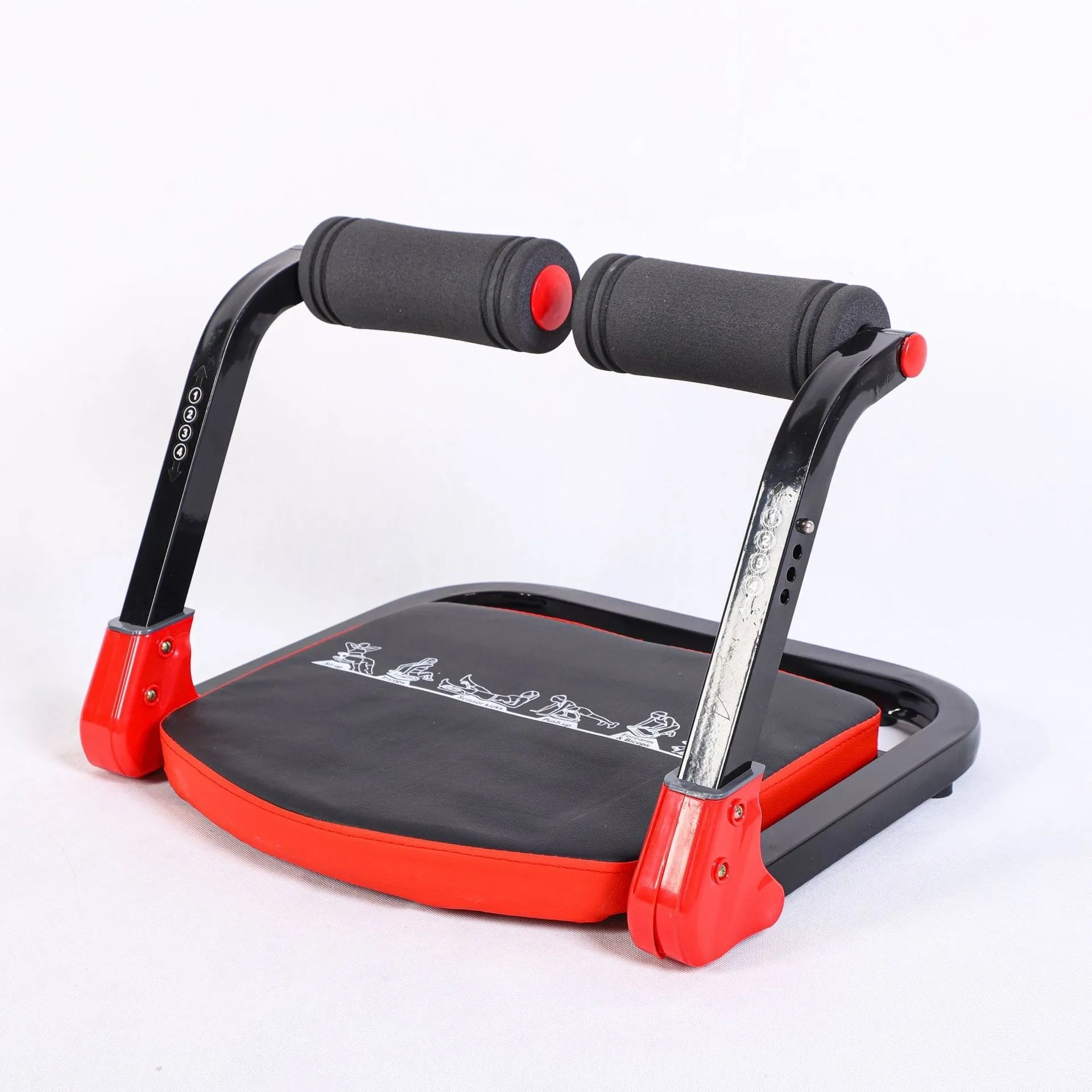 Mini multifunctional abdominal exercise device in sky blue and red colour options