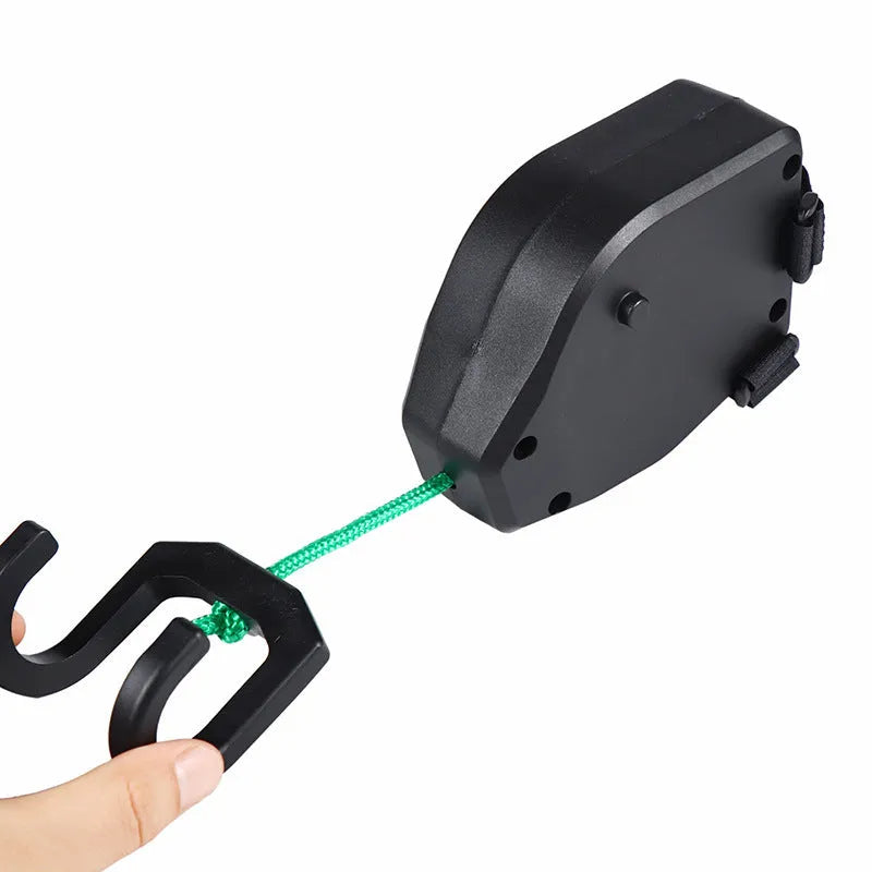 Black plastic and resin bicycle trailer rope for connecting child trailers to adult bikes