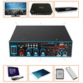 Black dual-purpose power amplifier with Bluetooth and recording functions for home and car audio