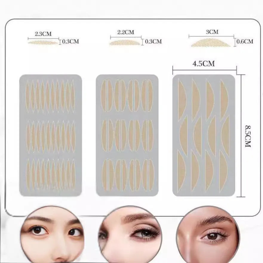 No glue eyelid sticker set in L M S sizes for double eyelid creation