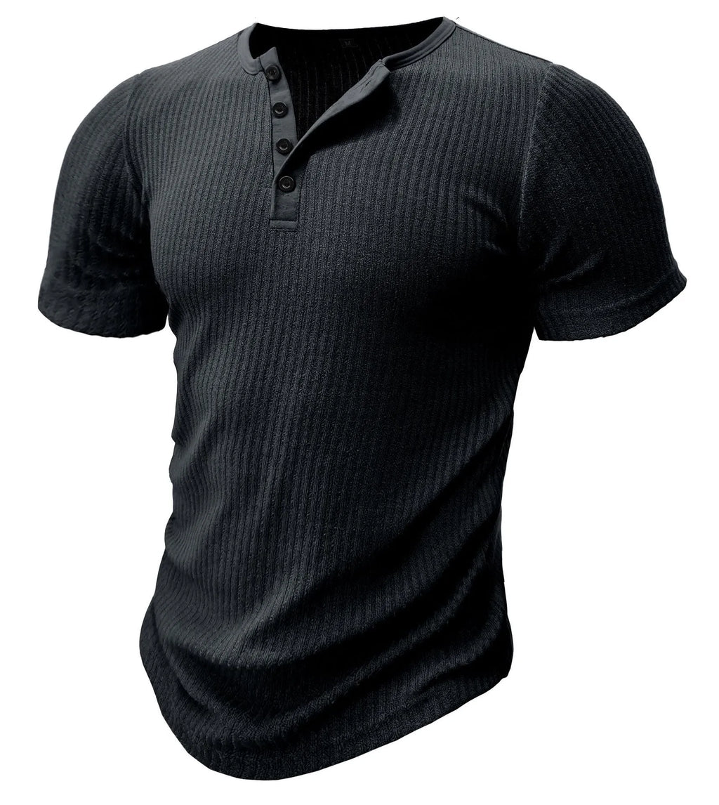 Men's slim-fit sports T-shirt in polyester fabric shown in army green colour.