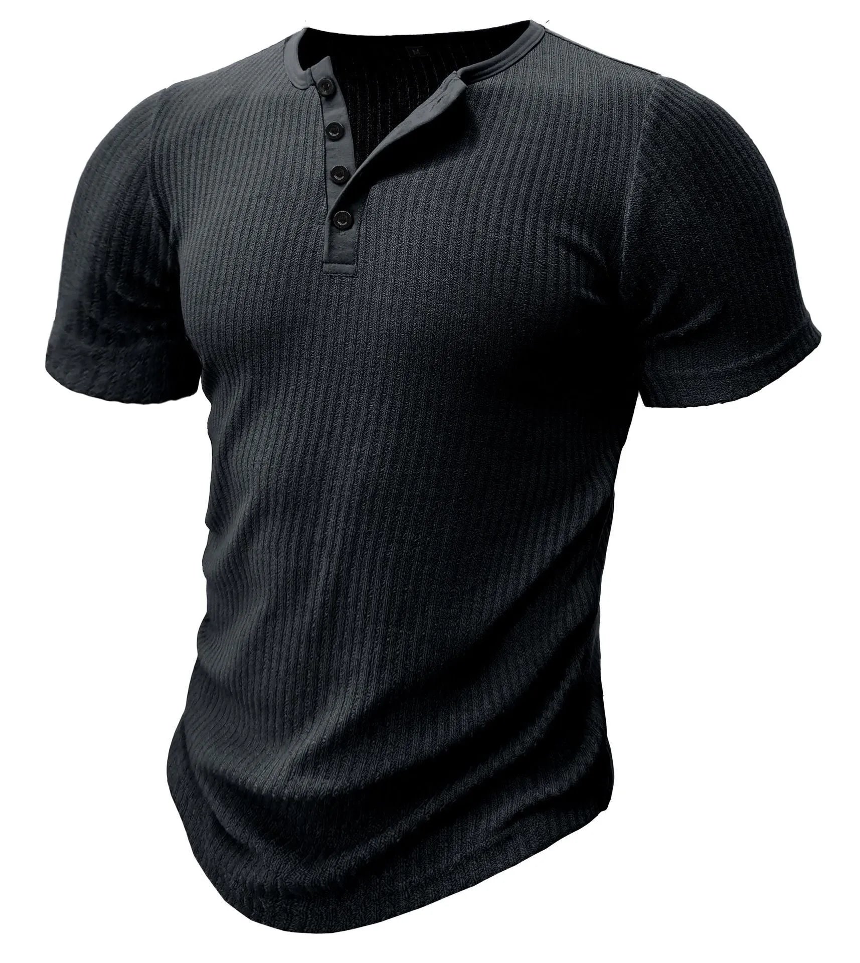 Men's slim-fit sports T-shirt in polyester fabric shown in army green colour.