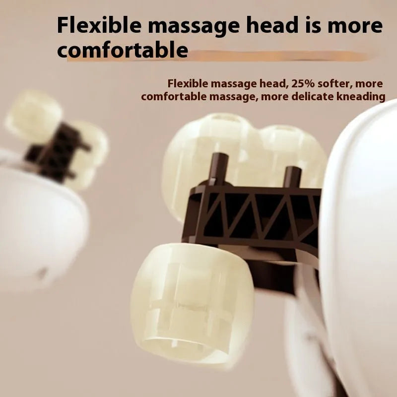 Blue foldable electric neck and back massager with rechargeable battery