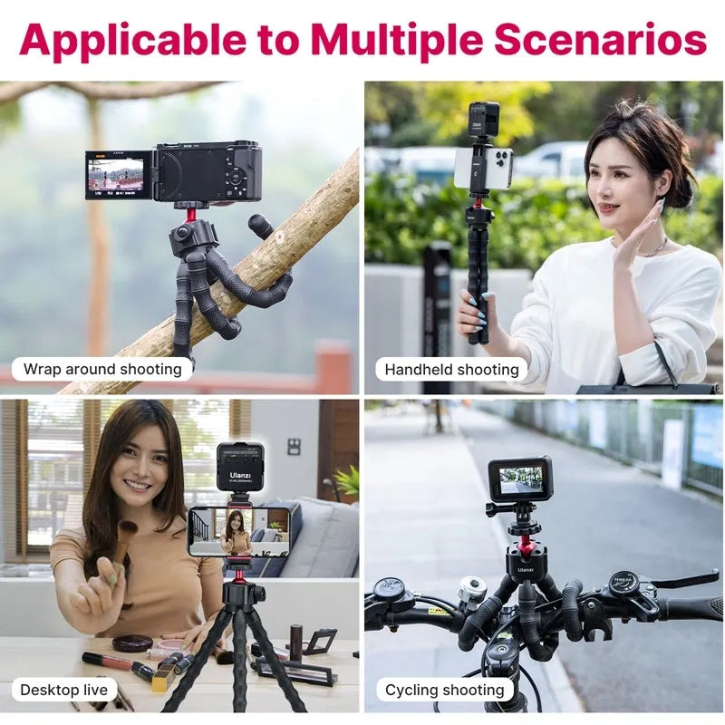 2985 piece vlogging studio kit with tripod, light stands, and camera mounting hardware