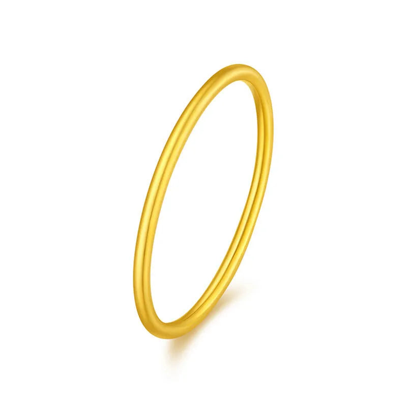 Brass gold plated women's simple bracelet ring in twist, matte and glossy finishes