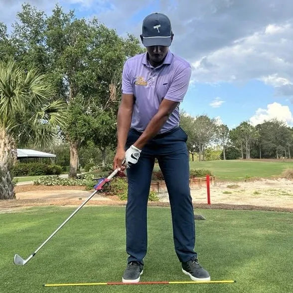 Plastic golf swing plane simulator for swing path training with logo and no logo options