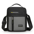 Men's casual outdoor nylon messenger bag with crossbody strap and sewing thread detailing